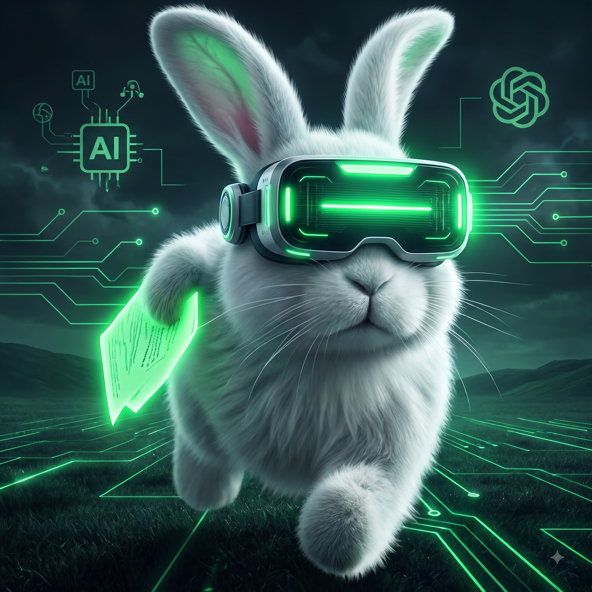 Abstract digital illustration representing artificial intelligence capabilities